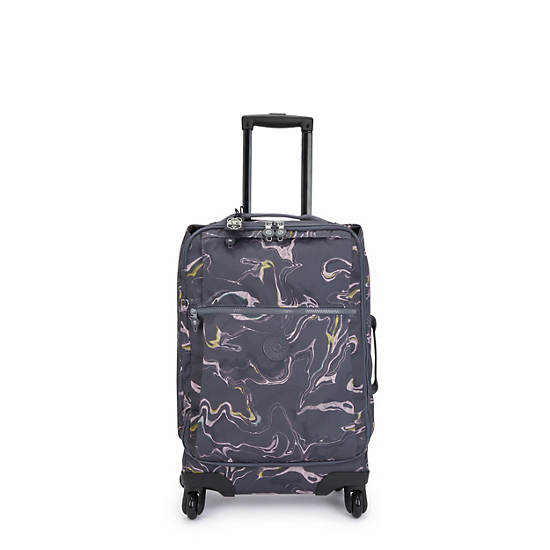 Kipling Darcey Small Printed Carry-On Rolling Bőröndök Kék | HU 1744CT